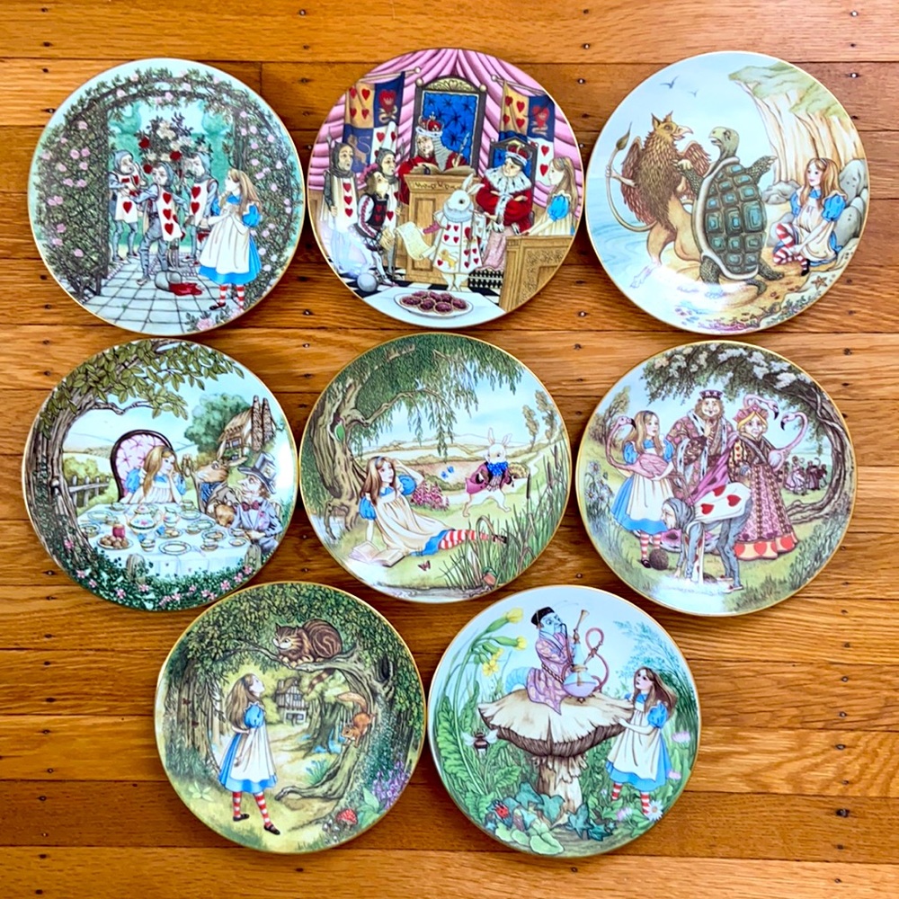Limoge Porcelain Alice in Wonderland Plates